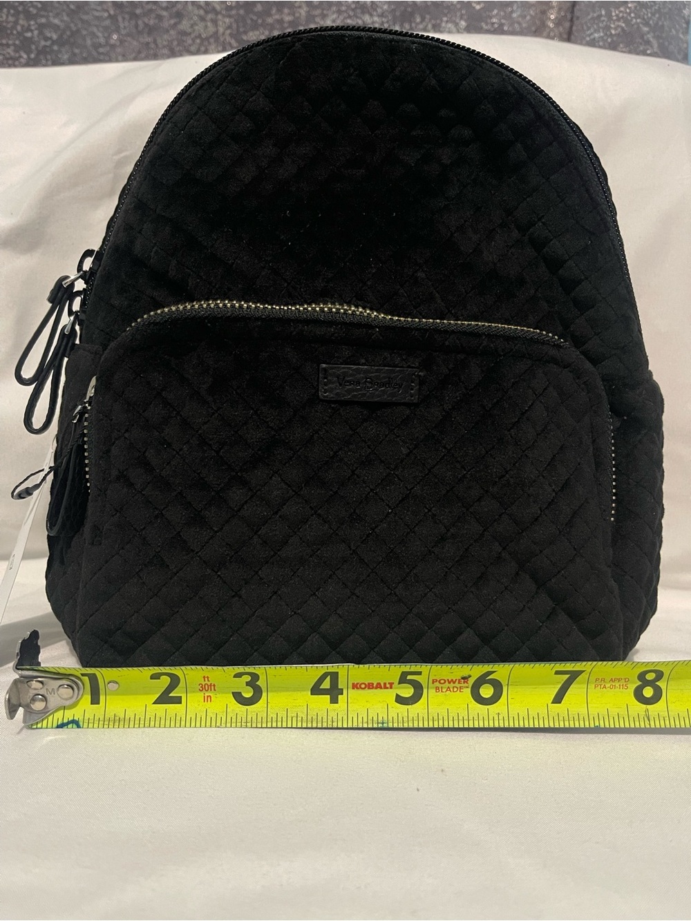 Vera Bradley Iconic Black Quilted Mini Backpack NWT - Picture 6 of 7